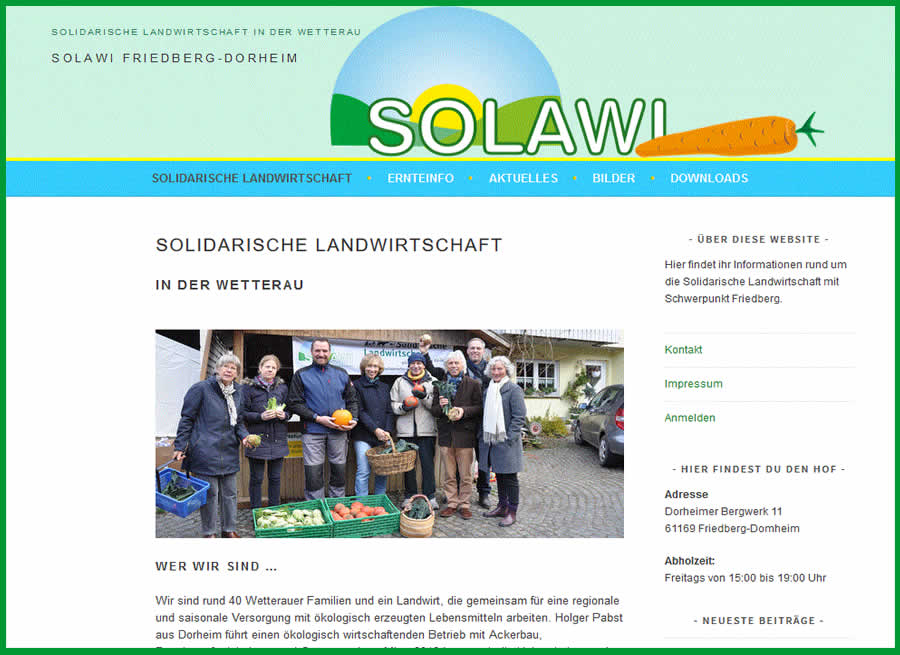 Website vom Umsonstladen-Friedberg